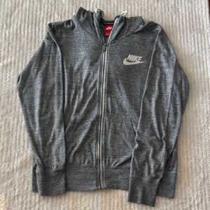 Nike Heather Gray Full-Zip Hoodie